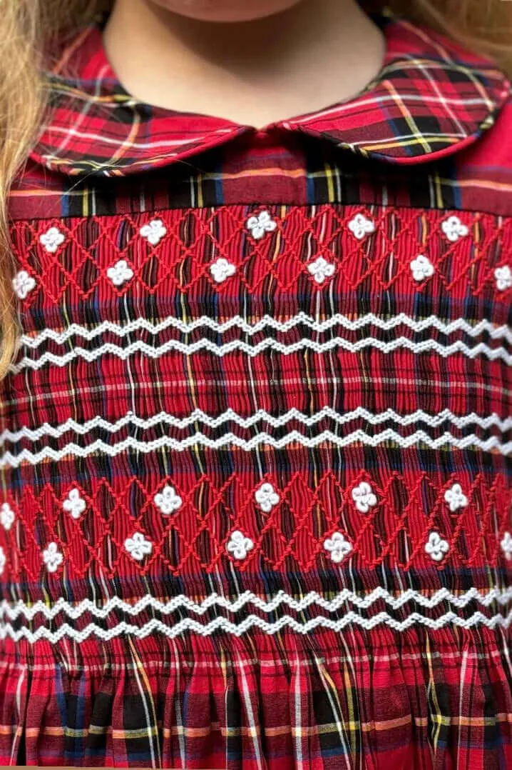 Smocked Holiday Plaid Dress
