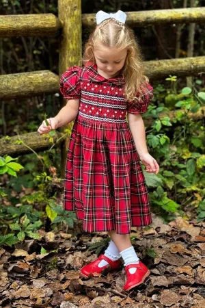 Smocked Holiday Plaid Dress