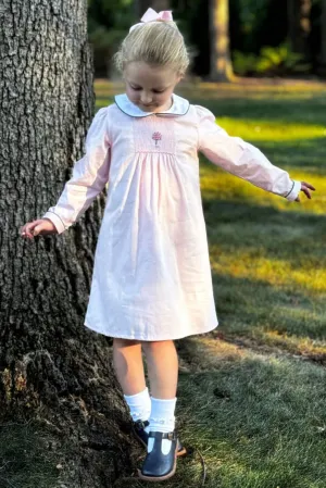 Smocked Pink Topiary Dress