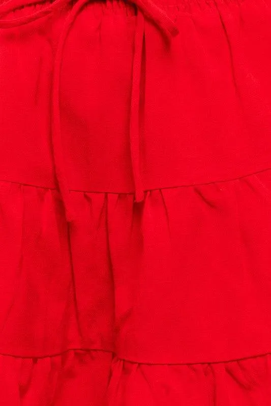 Smocked Waist Flare Skirt