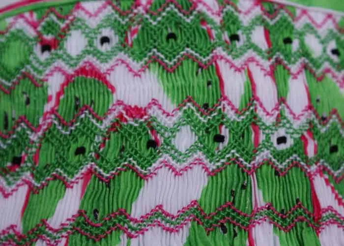 Summer Green Watermelon Girls Hand Smocked Dress