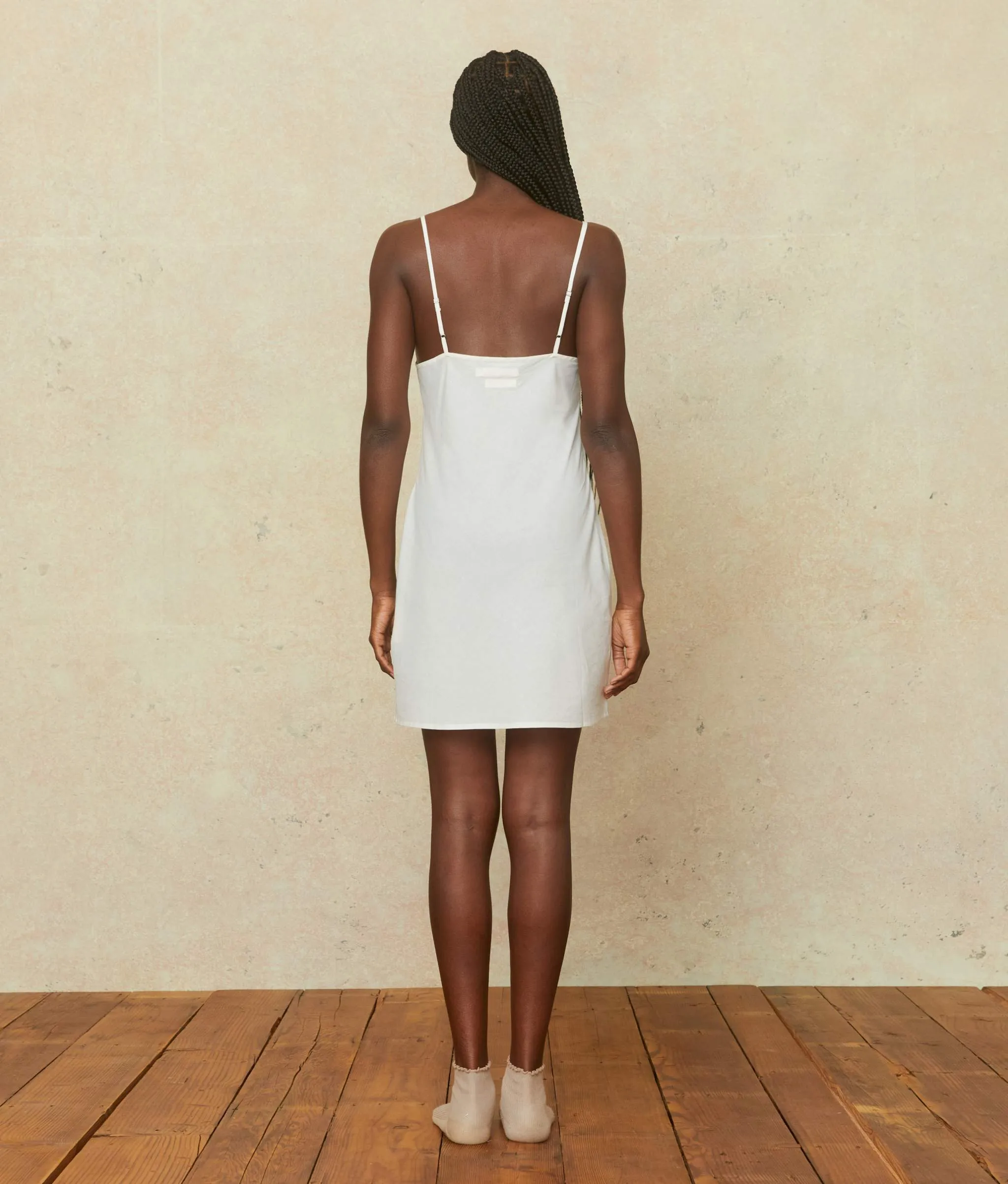 The Flora Slip (Short) | Ivory