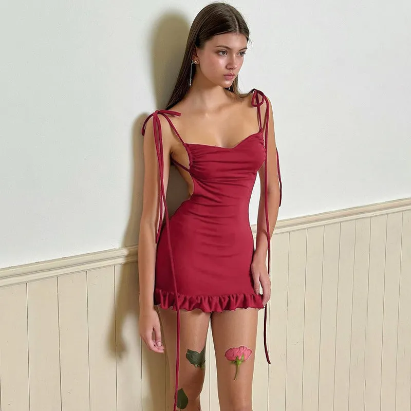 Vvsha Chrisette Backless Mini Dress