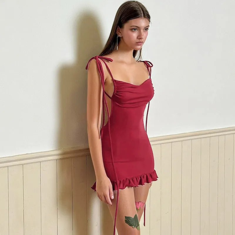 Vvsha Chrisette Backless Mini Dress