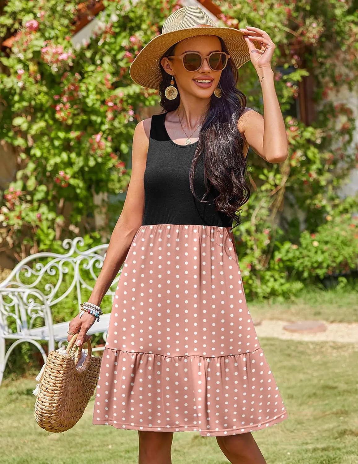 Zeagoo Women Summer Dresses Sleeveless Casual Tank Dress